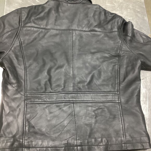 Chaps Ralph Lauren Black Leather Zip Jacket – Men’s - Picture 4 of 6